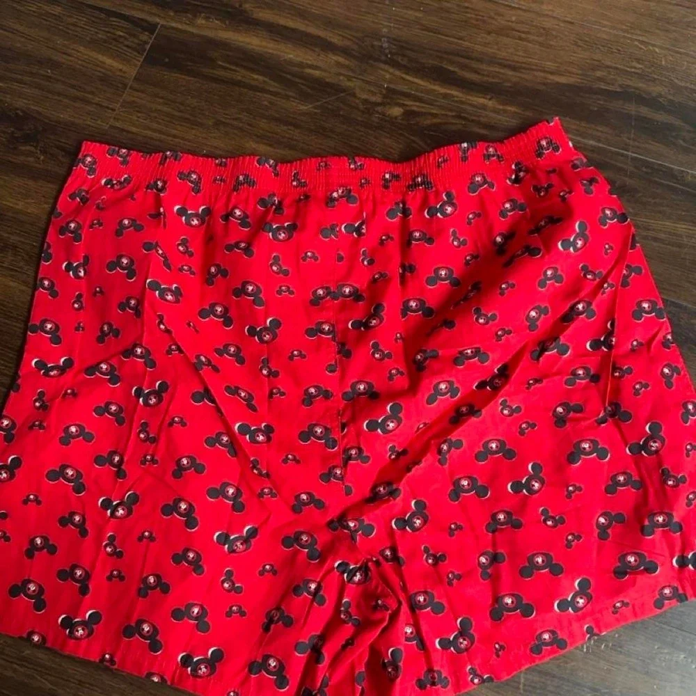 Authentic Disney Parks Boxer Shorts Red with all over Mickey Ears.
